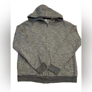 Everlane Full Zip Hoodie Heather Gray Minimalist Men's Small